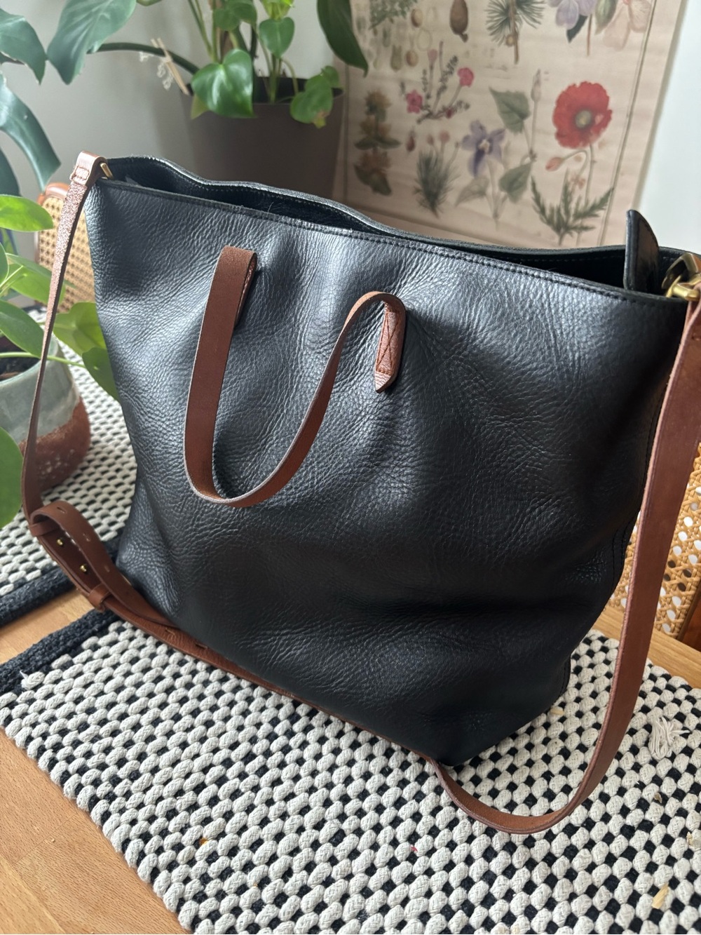 Madewell zip top transport carryall tote